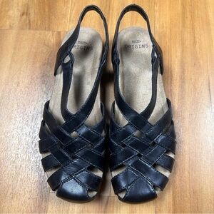 Earth Origins Flat Fisherman Sandals Size 8.5M Minimalist Comfort Strappy Slingb